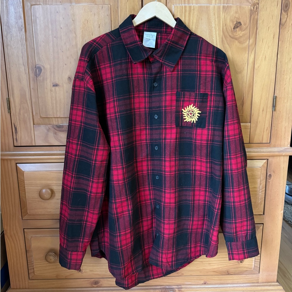 Supernatural Culturefly Plaid Winchester Brothers Size L